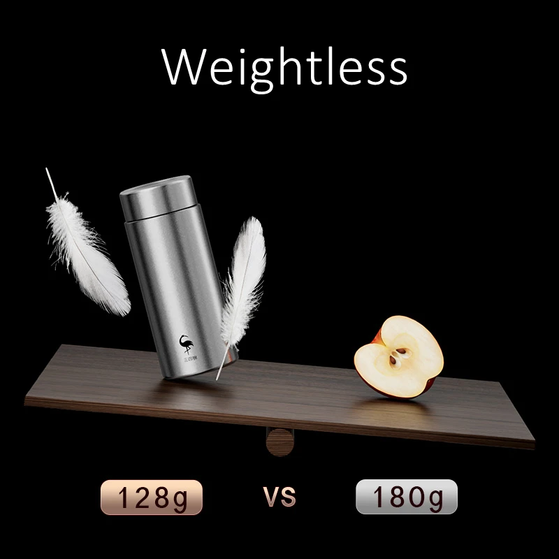 99.981% Pure Titanium LFGB Certificated Thermos 200ml Ultra Mini Water Bottle Gift Giving Weightless Coffee Cup for Lady Girls water bottle thermal mug stainless steel thermos bottle thermal water bottle stainless steel water bottle stainless steel cup stainless steel thermos cup stainless steel thermal container
