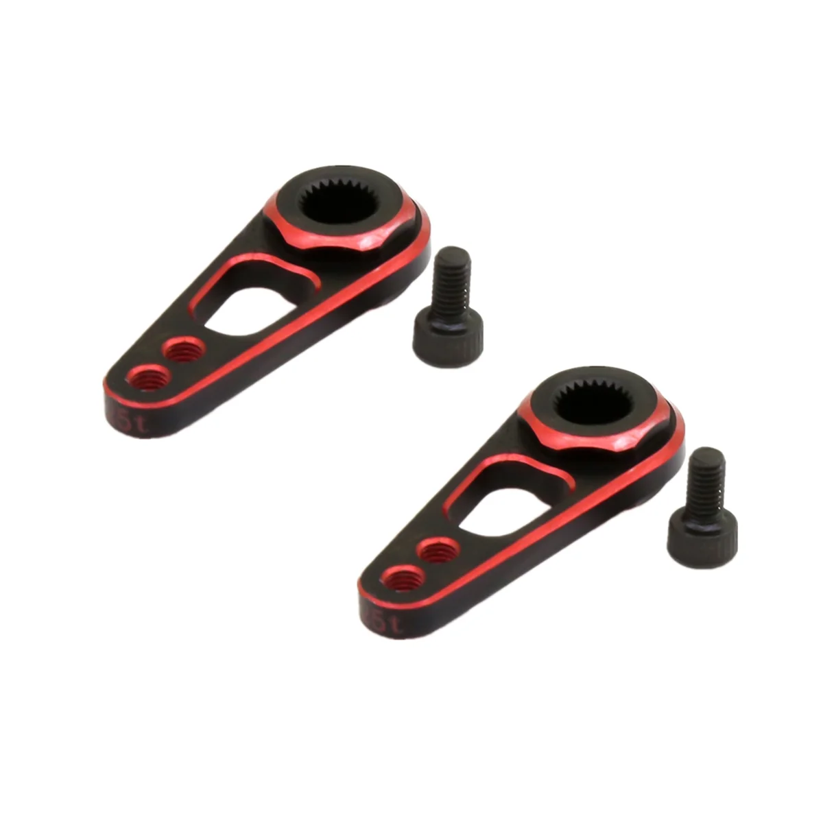 

2Pcs Metal Double Hole 25T Servo Arm Servo Horn for 1/10 RC Car Boat Futaba Savox Emax PowerHD JX SPT HSP Axial SCX10,1