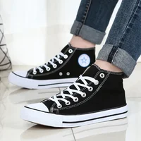 Canva Men's High-Top Sneakers 2024 New Style Versatile Korean HarajukuWomen's Canva Shoes Trendy Rubber Leather Footwea