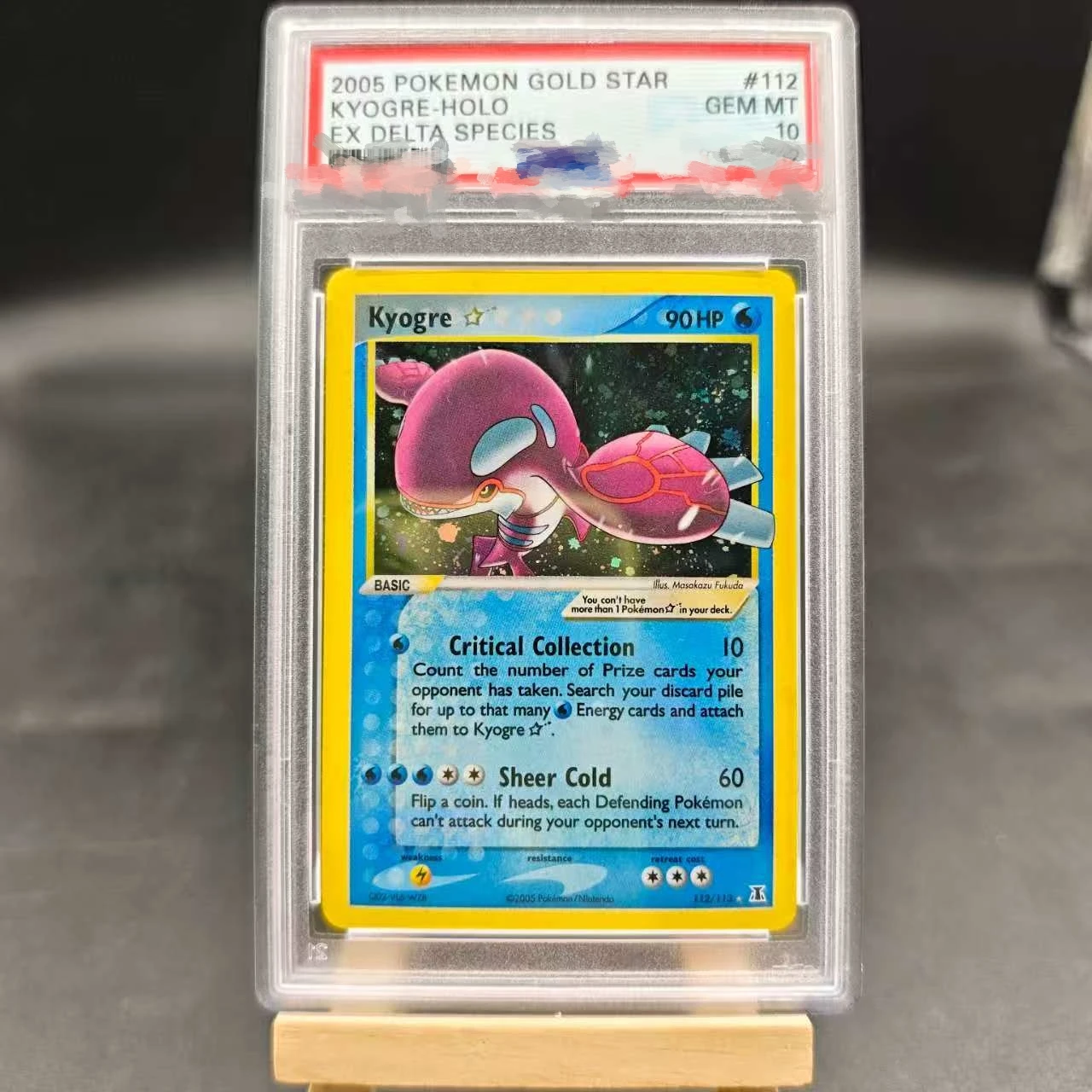 PTCG DIY 등급 카드 2006 골드 스타 알라카잠 99/100 컬렉션 카드 카피 10포인트 등급 카드 애니메이션 게임 선물 장난감