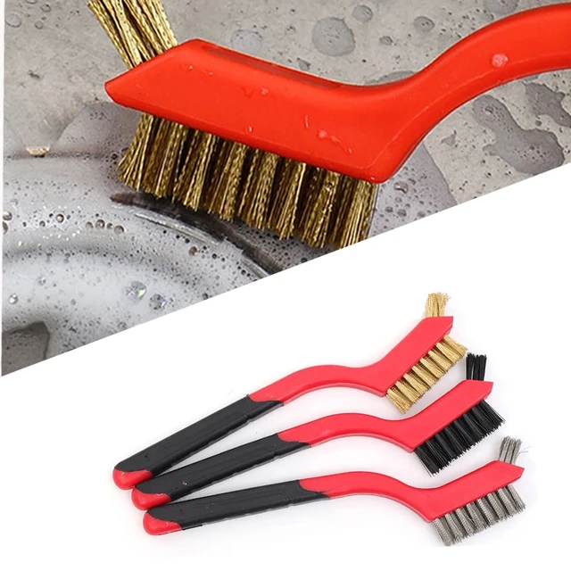 Mini Wire Brush Stainless Steel Brush Brass Nylon Cleaning Brush