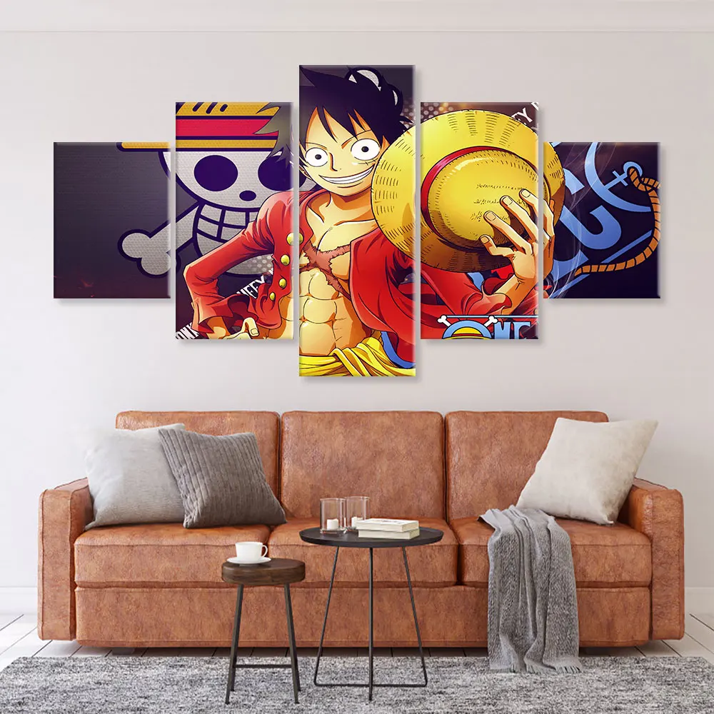 Anime Wall Art One Piece Toile Peintures Luffy Photos Impressions