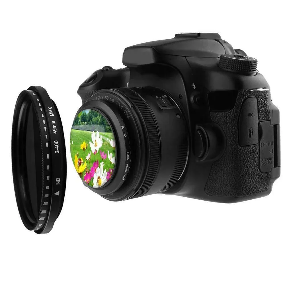 Adjustable Fader Variable ND Filter ND2 to ND400 Neutral Density for Camera Lens 37/43/46/49/52/55/58/62/67/72/77/82mm