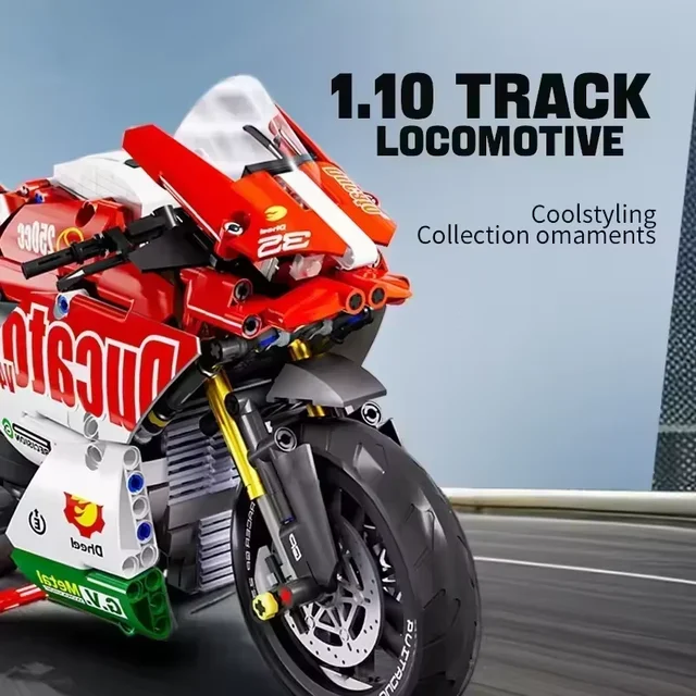 V4 Motorcycle 800+pcs Building Set 1:10 Model Kit Building Block Car For Kid Adults Festive Toys Gifts Christmas Halloween Easte 2