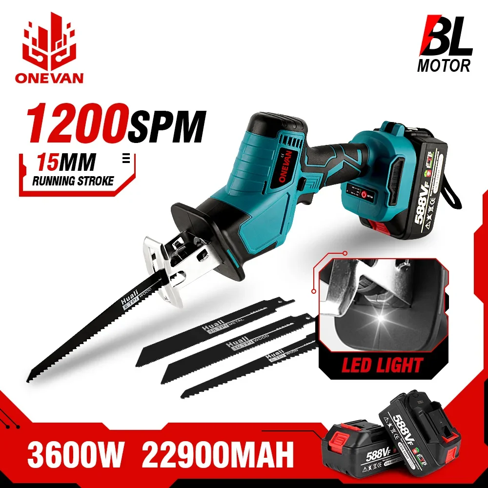 ONEVAN Brushless Cordless Electric Reciprocating Saw Electric Saw