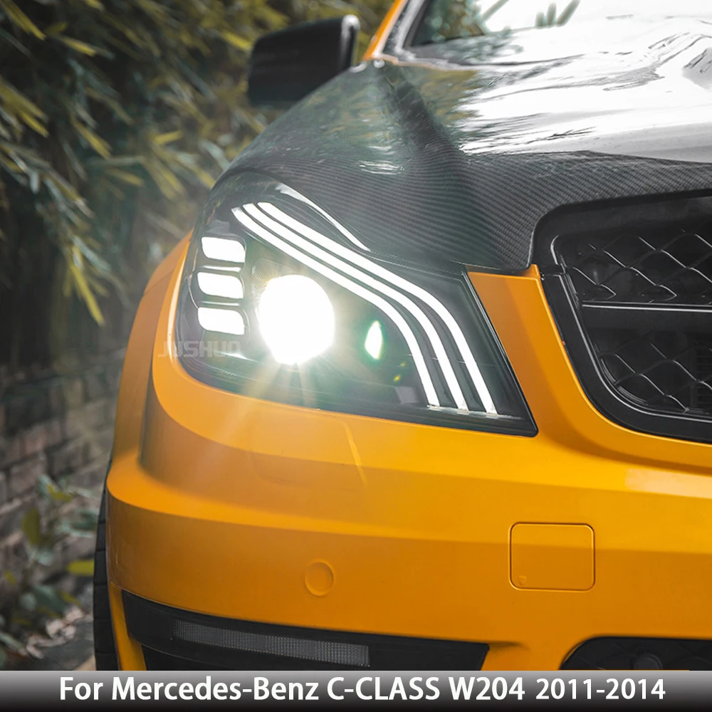

For Benz C-Class W204 2011-2014 Car Accessories Headlight Assembly LED Lights Lamp DRL Signal Plug And Play Daytime Running