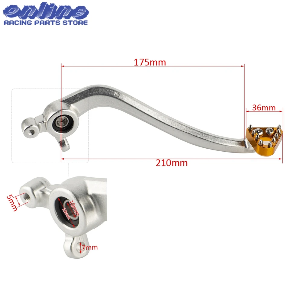 GCLANXI Leva Pedale Freno Posteriore Per KTM E Husqvarna | CNC Alluminio | Anodizzato | 2016-2022 - Foto 10