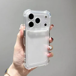 Premium Shockproof Clear Case with Hard Back and Soft Silicone Edge - iPhone 16 (Clear)