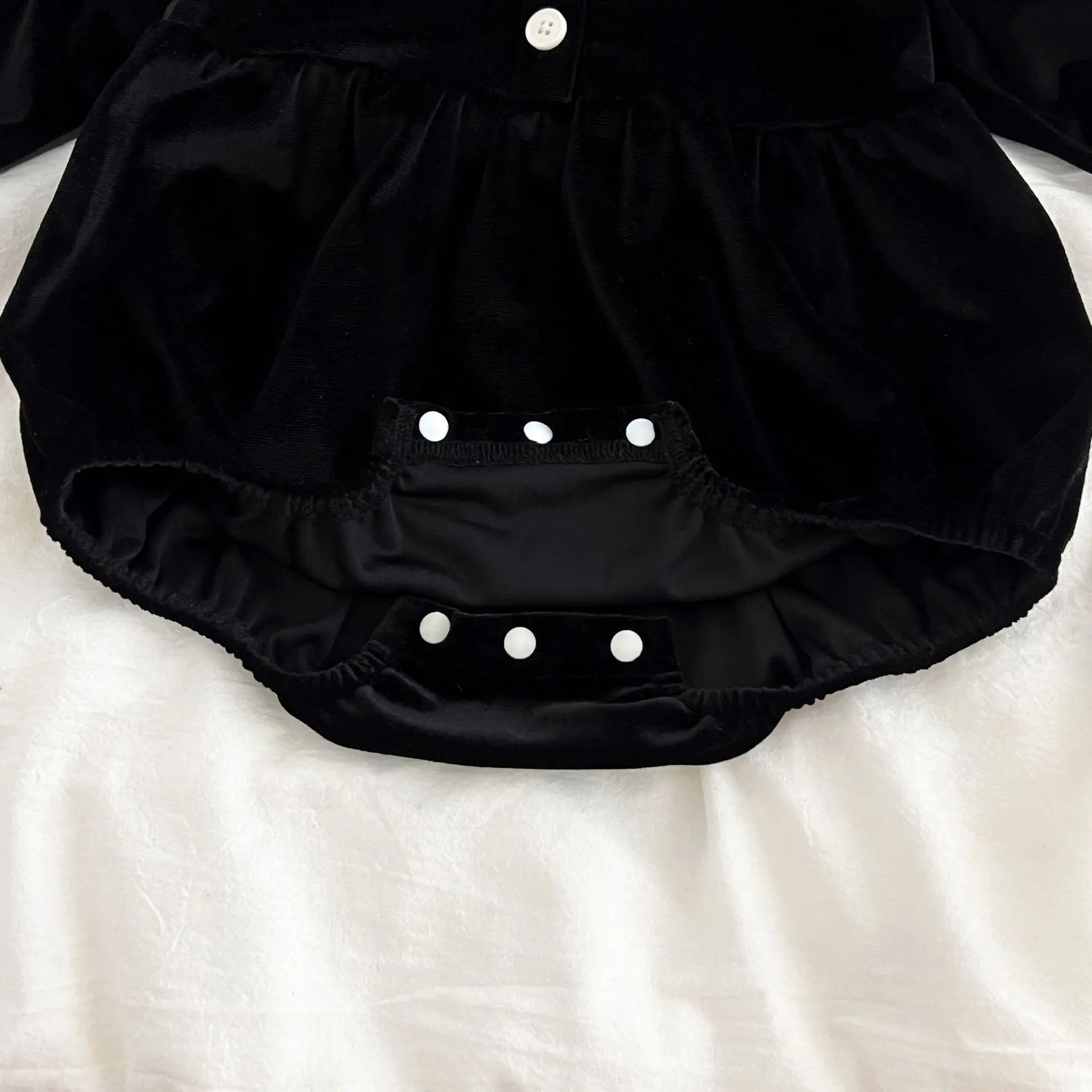 Kind Mädchen Zwei Stil Kleid Elegante Burgund Samt Outfits Spitze Peter Pan Kragen Spitze Getrimmt Manschetten Kinder Rock Baby Strampler – Detail 39