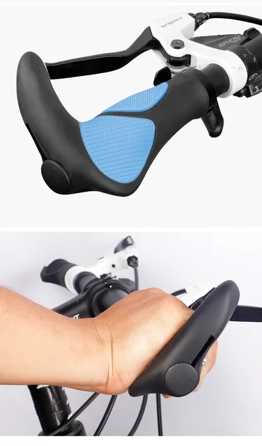 Manopole Per Manubrio Bicicletta Antiscivolo - 1 Paio In Gomma Con Blocco In Alluminio 22mm Per MTB, BMX E City Bike - Foto 6