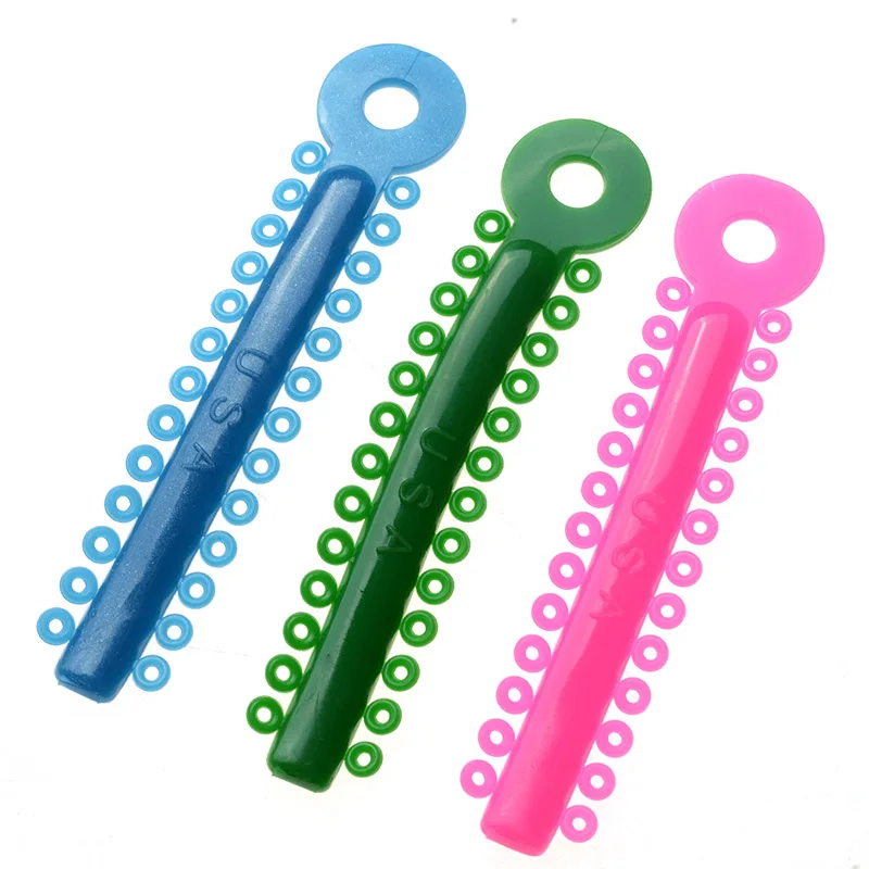 1014 Stück/Packung AZDENT Zahnkieferorthopädische Ligaturbinder, mehrfarbig, klare Farbe, hohe Festigkeit und Elastizität – Detail 5