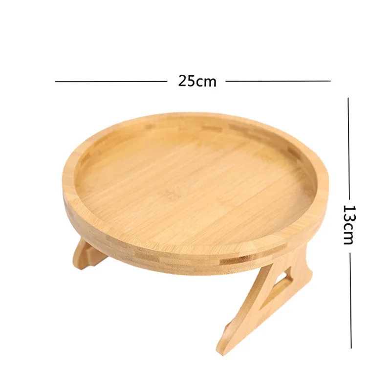 Home furniture solid wood mini tea table round coffee table living room mini sofa round snack tray 25*25*13cm sale