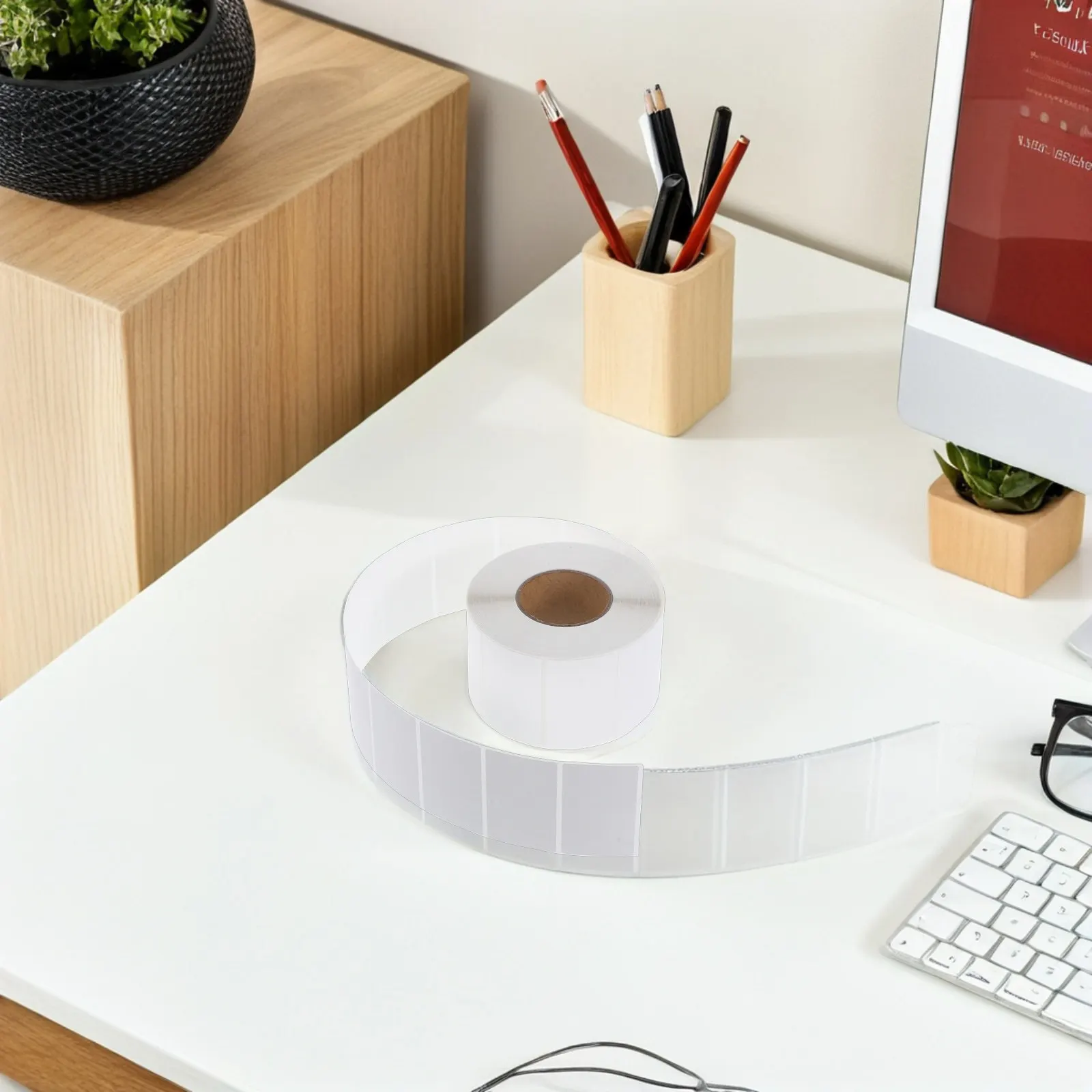 1롤 빈 감열 배송용 감열지 프린터용 자가 접착식 채소 신선 농산물 물류 우편용