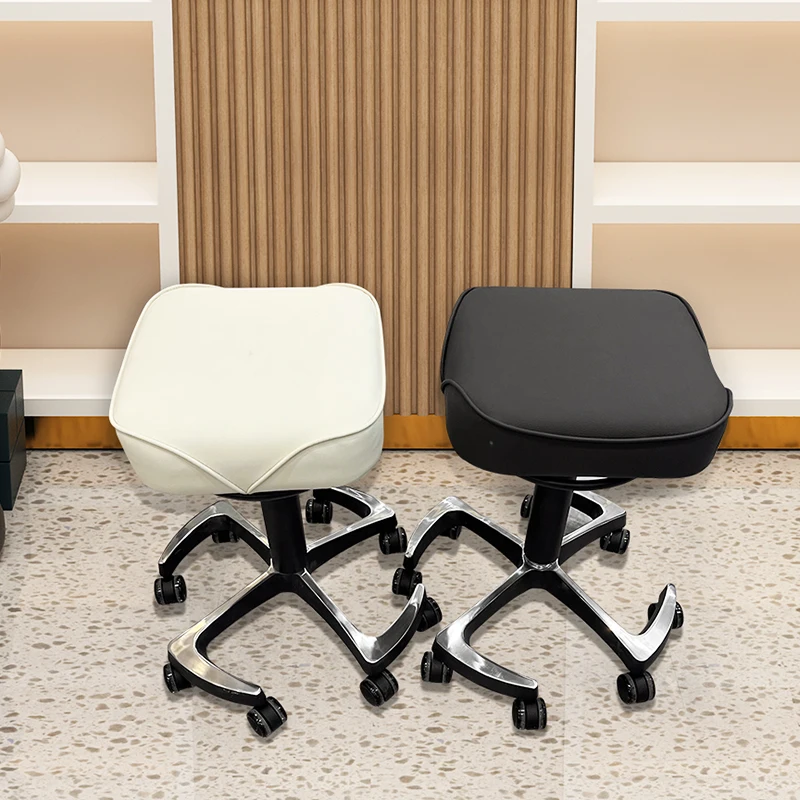 Shop Bench Barber Chair Rotating Lifting Circular Barber Chair Cutting Stool Dedicated Sillas De Barberia Hair Salon Furniture lift beauty chair flameproof iron wheel beauty stool high bench hair stool makeup stool