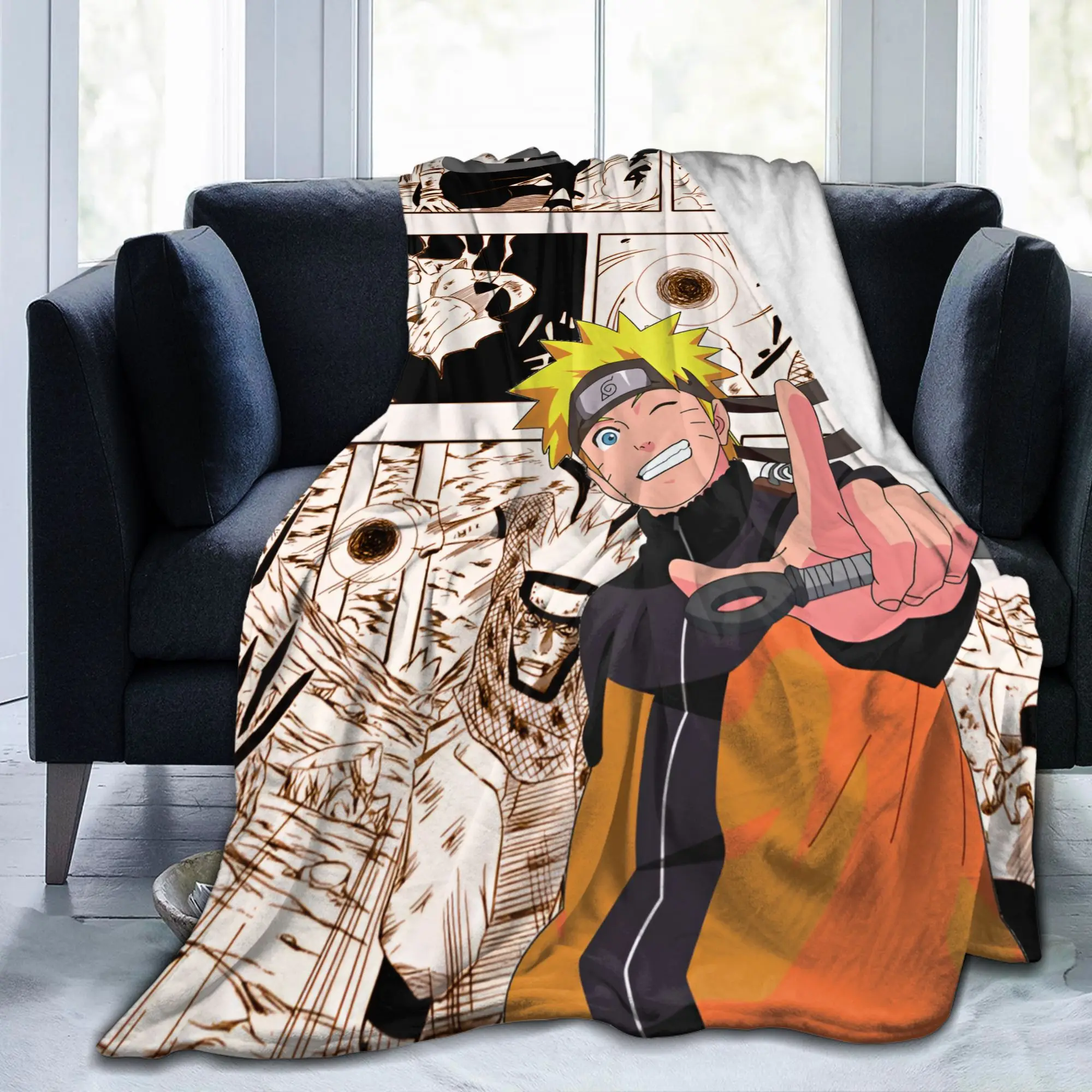 Luxurious Naruto Inspired Soft Fleece Blanket - Warm Flannel Manga Throw
