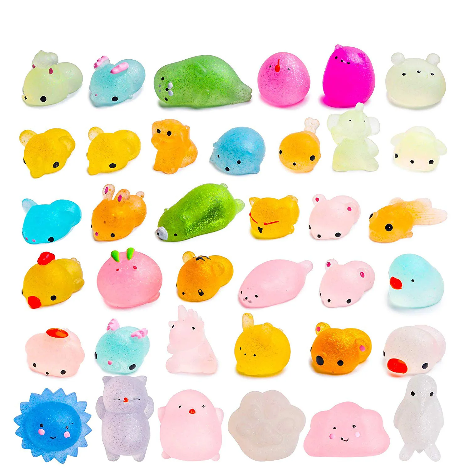 Cartoon Animal Stress Relief Toys For Boys Girls Birthday Party Favor Halloween Fruit Animals Filler Carnival Kids Party Suppli