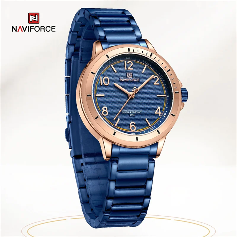 

2023 NAVIFORCE Brand Fashion Stars Women's Luxury Elegant Watches Quartz Wristwatches Comfortable Ladies Clock Relogio Feminino