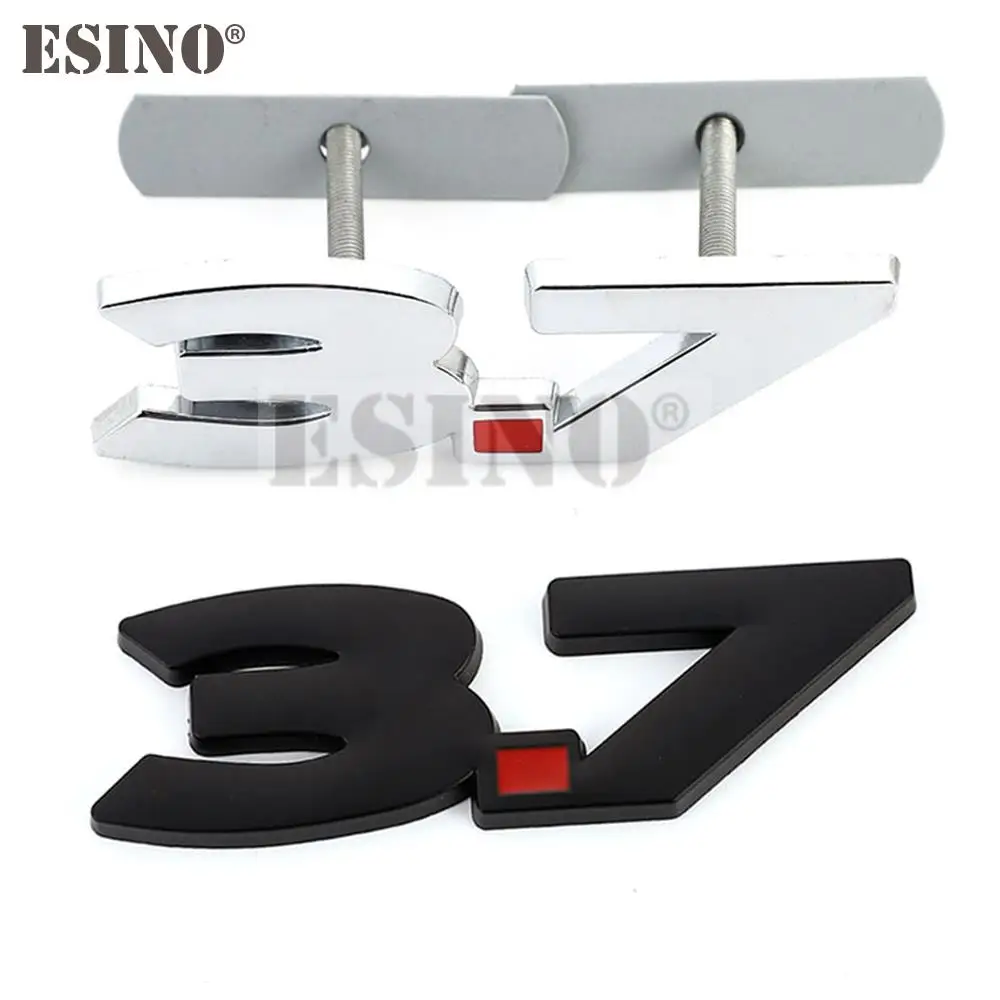 Car Styling 3.7 3D Car Front Grill Distintivo In Lega Di Zinco Adesivo Emblema In Metallo Decalcomania Per Ford Mustang 3.7 V6