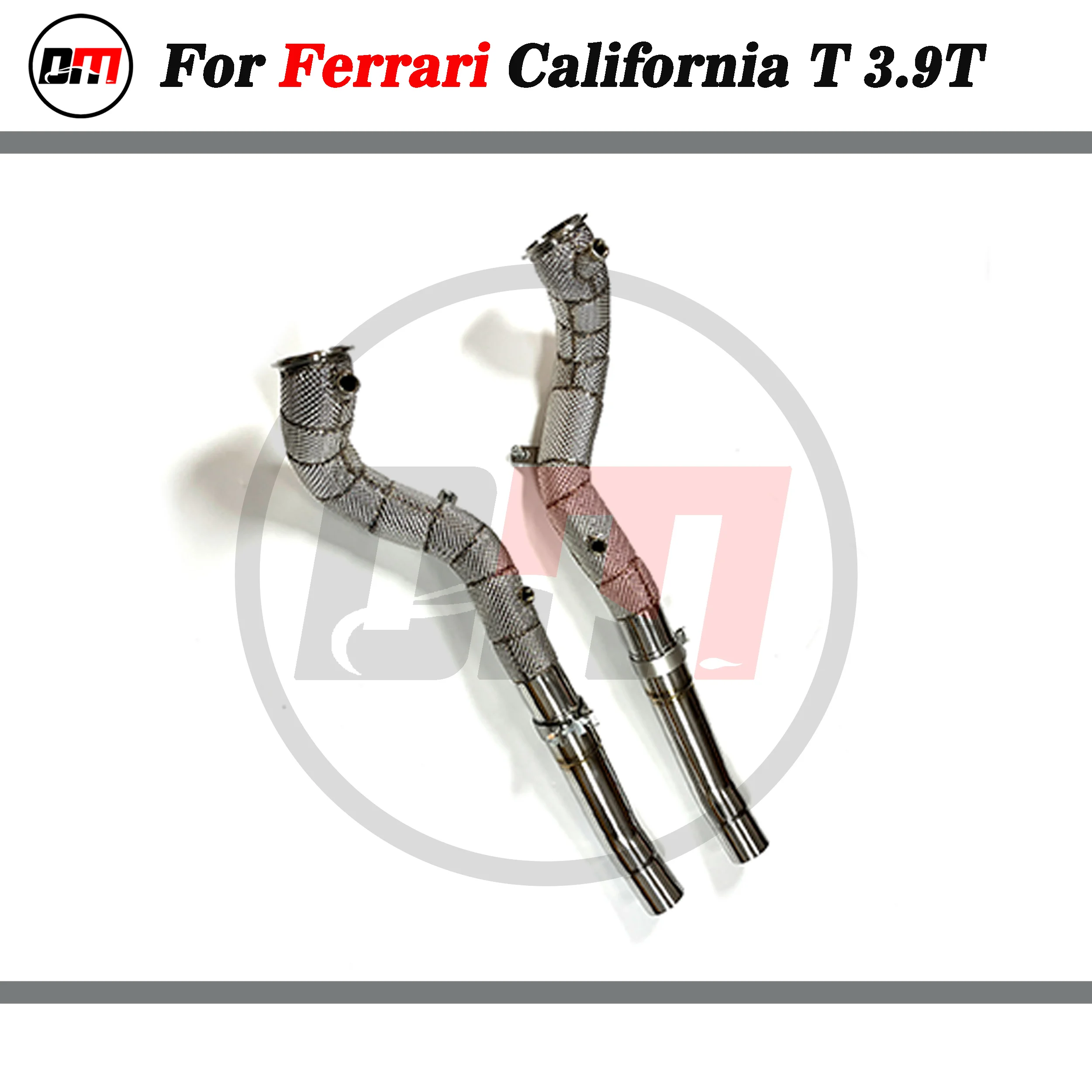 

DM exhaust downpipe exhaust system for ferrari california T 3.9t header catalysis auto performance parts with heat shield