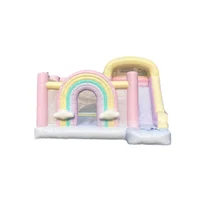 Outdoor Rainbow Castle children’s birthday party park trampoline large trampoline slide home small park thickened PVC material