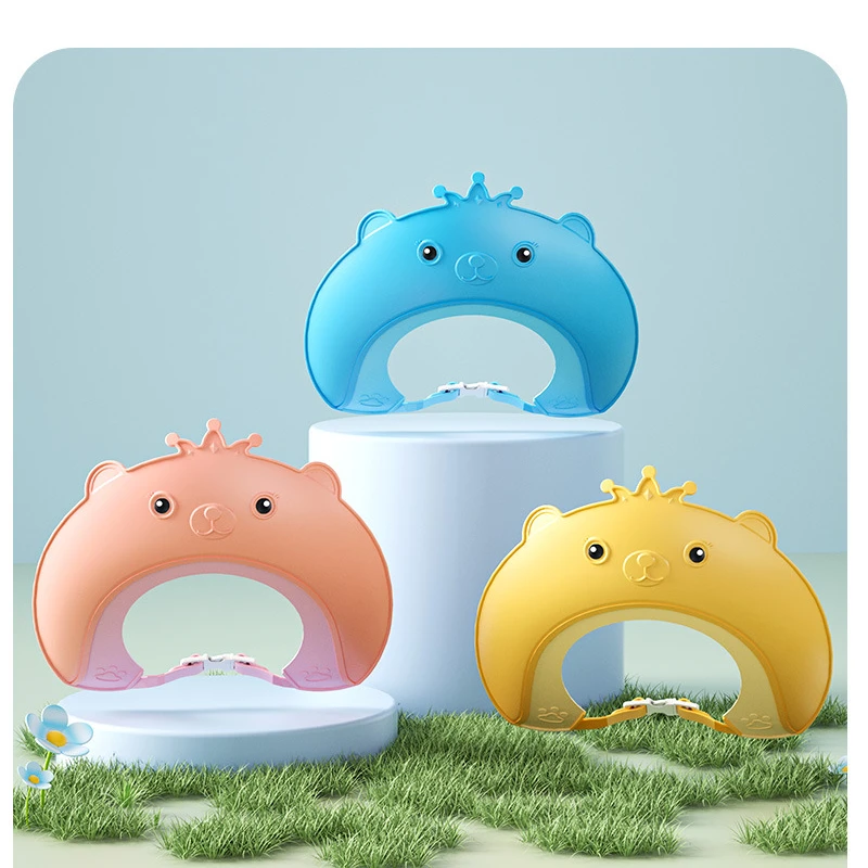 Baby Hair Shampooer Children's Water Cap Hair Wash Ear Protector Bath Caps Waterproof Shampooer-Caps for Childrens