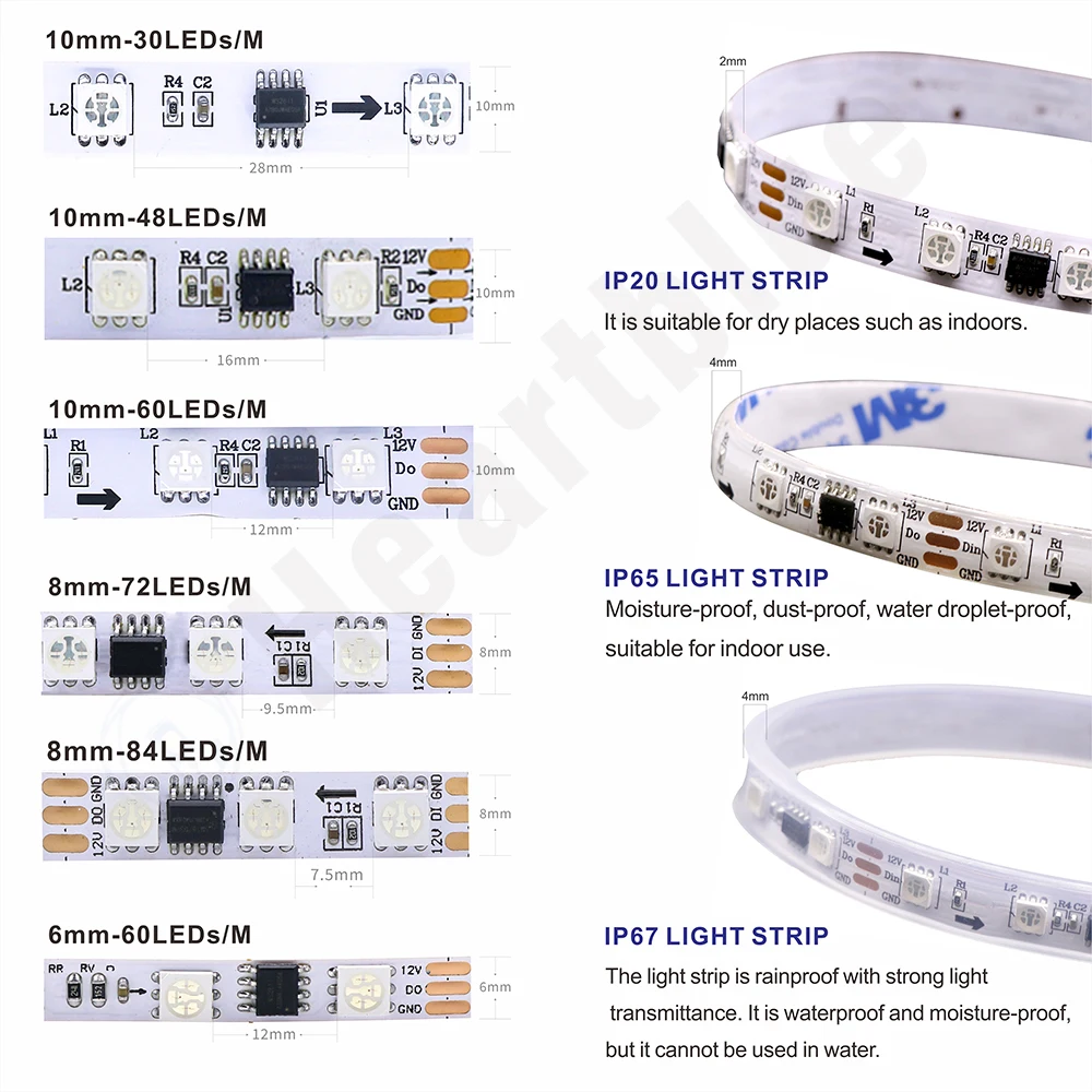 Vibrant Color-Changing Programmable LED Light Strips