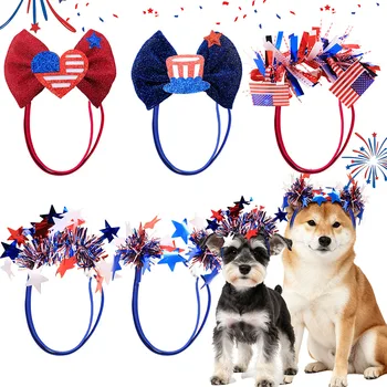 Patriotic Pet Hair Bows 1