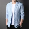 Spring Summer 2024 new high-quality men's fashion handsome linen suit Thin men's coat fabric composition 100% linen  blazer 1