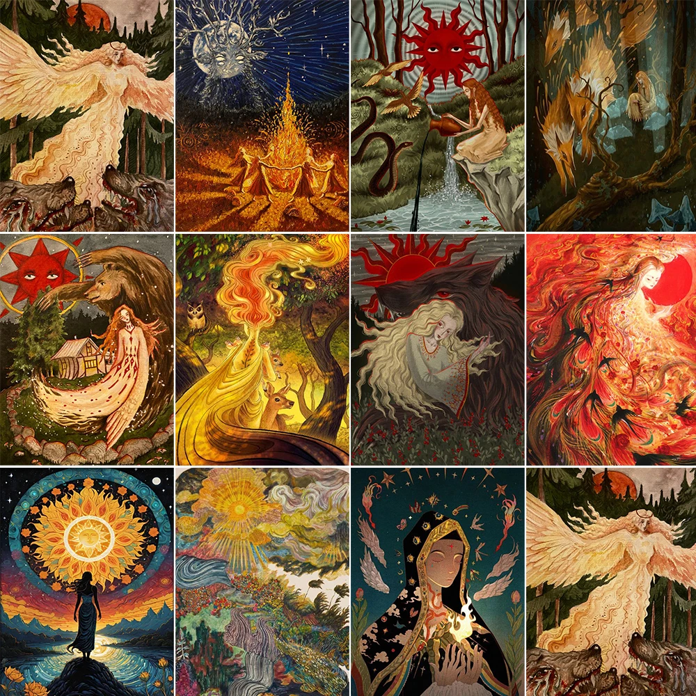 Abstract Paint By Numbers Paint Kit Landscape Diy Painting Set Handicrafts For Bedroom Wall Home Decors Picture On Canvas Gift