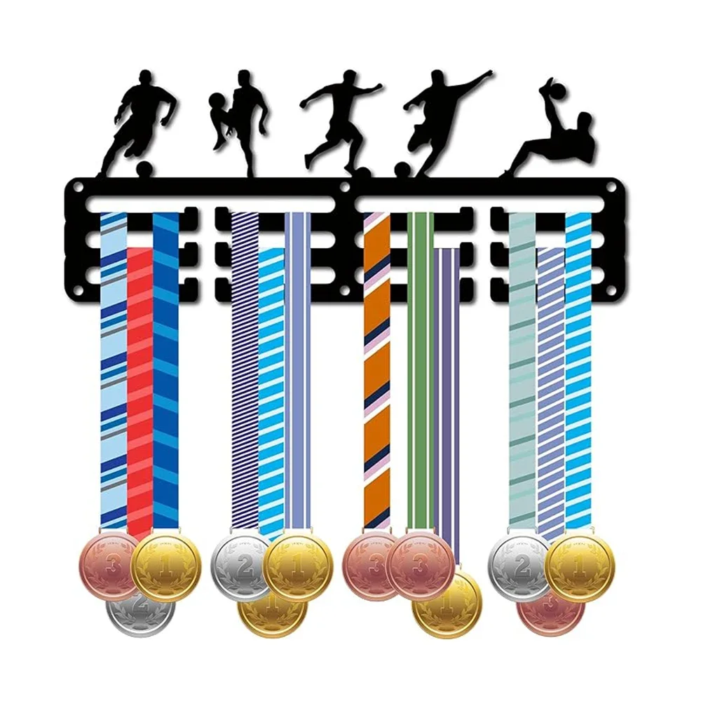 1pc Football/Running Medal Hanger Display Stand for Wall Home Badge Competition Gymnastics Swimming Medal Winner Iron Art display stand medal hanger display