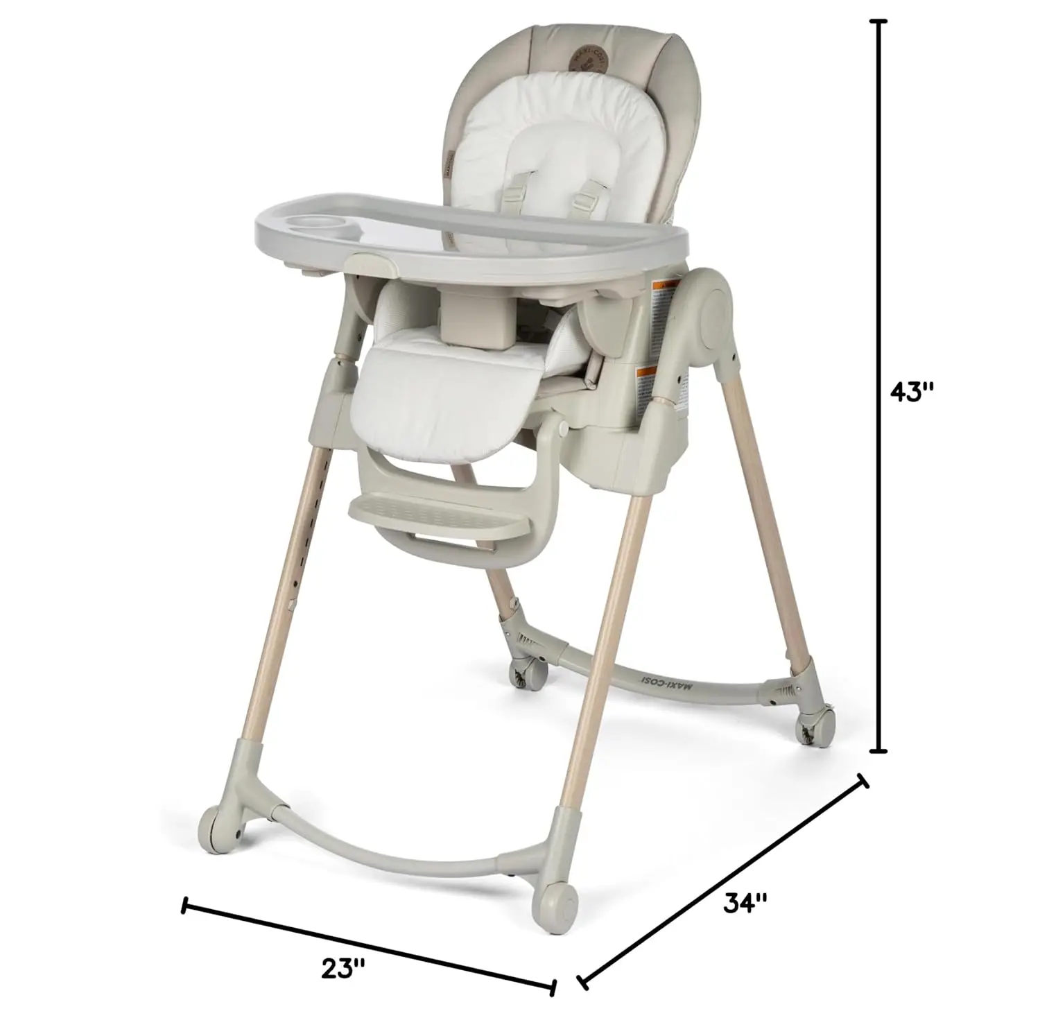 Minla 6-in-1 Foldable High Chair in Classic Oat 4