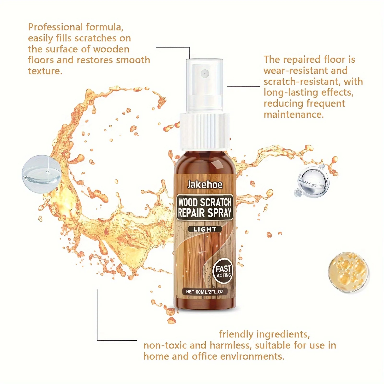 Wood Scratch Remover Desk Scratch Restorer Filler Floor Polish and Natural Shine Dark Wood Furniture And Floor Cover Scratches