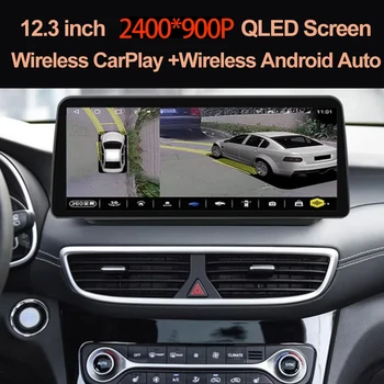 2400*900P For HYUNDAI TUCSON IX35 2018 2019 2020 Multimedia Stereo Car DVD Player Navigation GPS Radio 12.3 inch Android 15 1