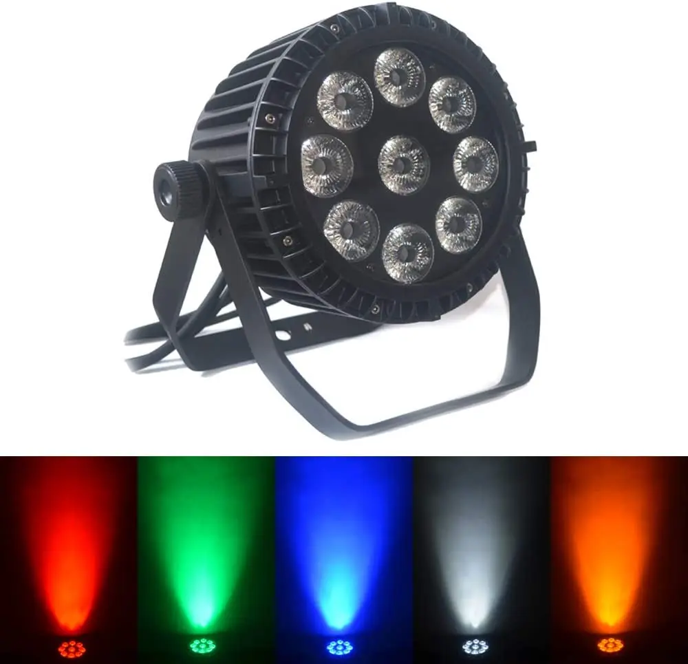 High Quality Outdoor Concert Professional Equipment Wired 9 x 10w Waterproof Led Par Lighting For Garden Disco Party