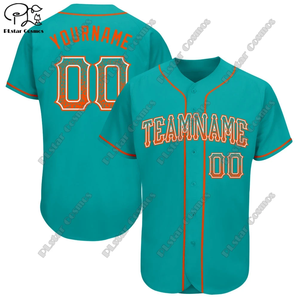 

PLSTAR COSMOS Baseball Shirt Special Pattern Font Custom Name 3D Printing Summer Loose Slim Fit Unisex Series 2