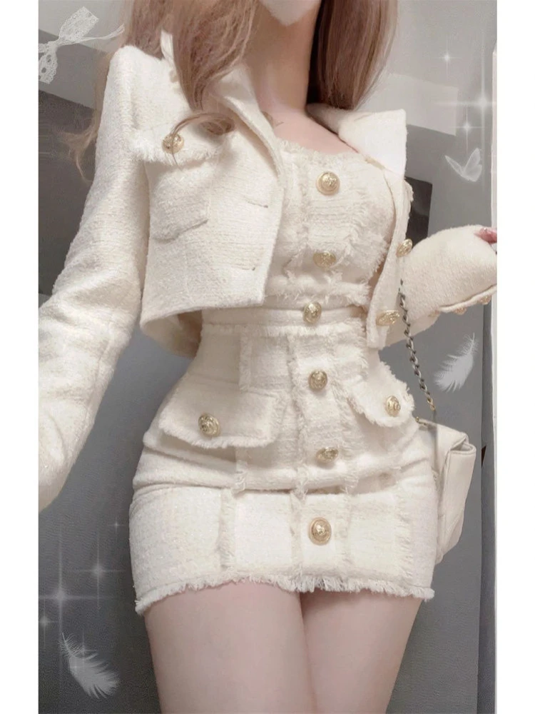 Elegant Mini Dress with Coat 2