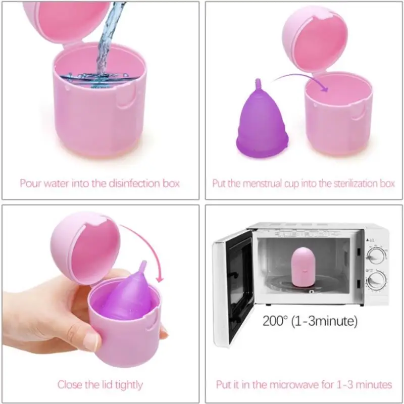 Menstrual Cup High Temperature Sterilization Storage Box Menstrual Care Products Cup Sterilization Leak-proof