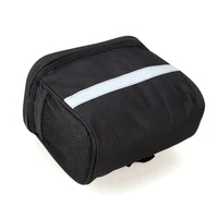 Sac avant de vélo, sac de rangement pour équipement de cyclisme de grande capacité, sac de rangement pour guidon de vélo VTT, peut contenir un téléphone portable 3