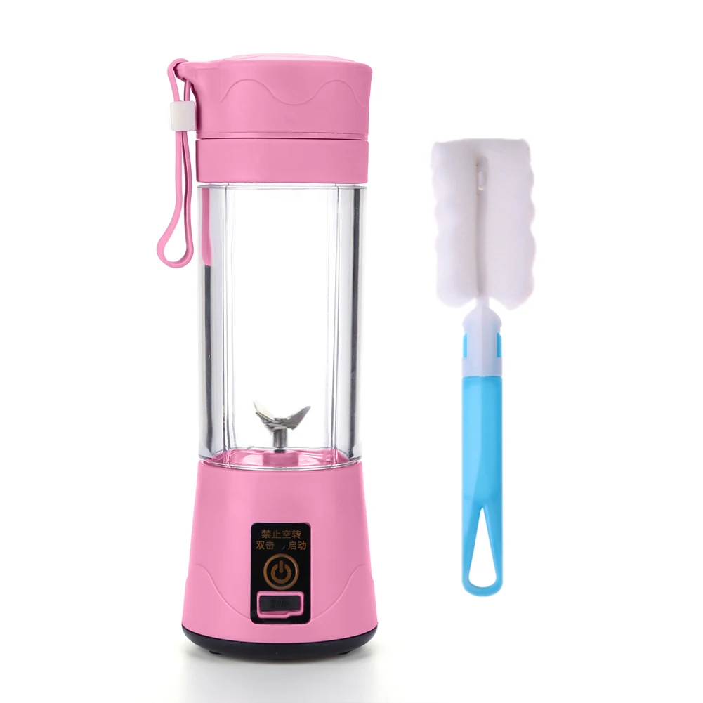 2/6 lapátos 380 ml-es hordozható gyümölcscentrifuga USB újratölthető turmix turmixgép mini konyhai robotgép személyi turmix lé turmixgép