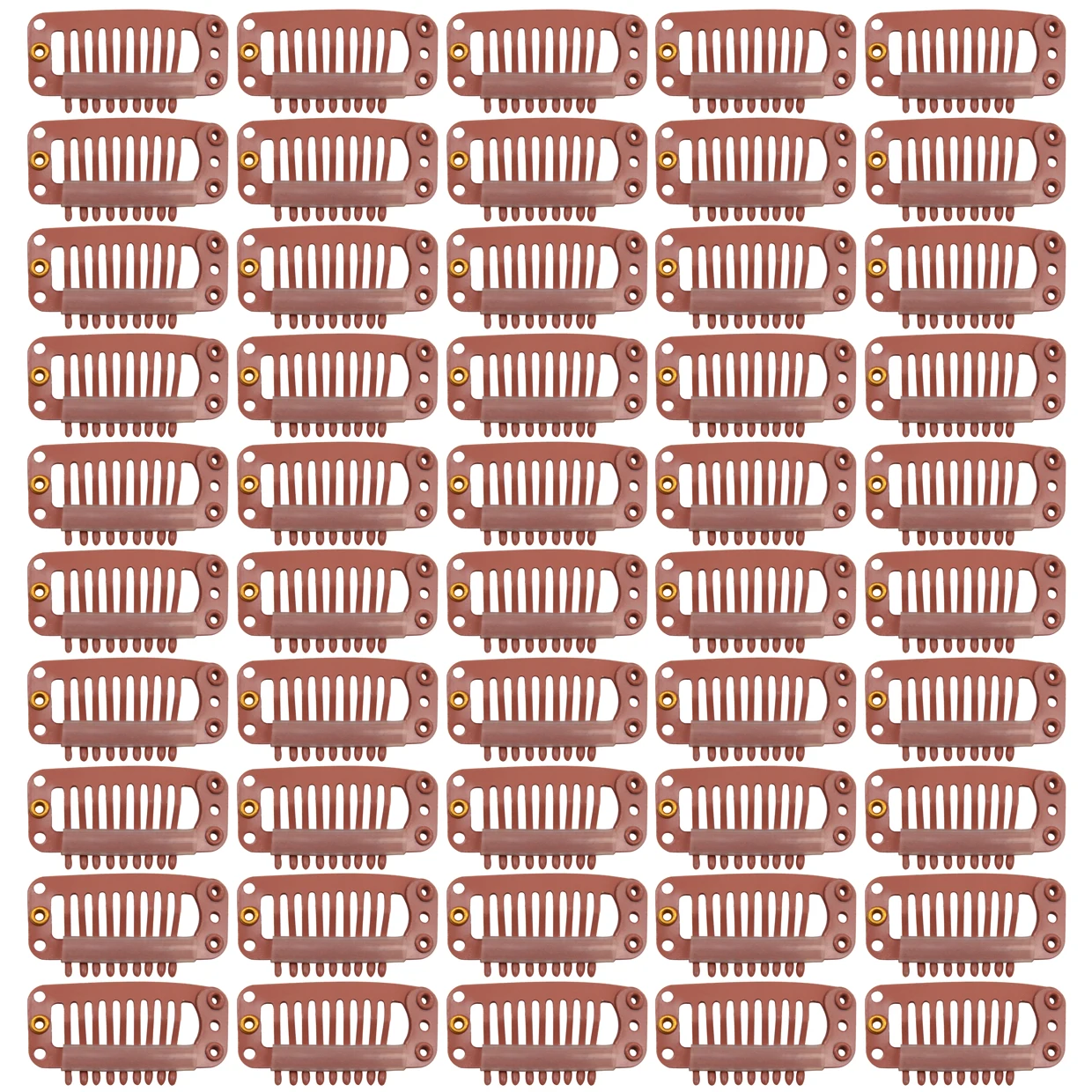 Hair Extension Clips 50 pieces 9-teeth 32mm Hair Clips for Women Metal Wig Comb Clips