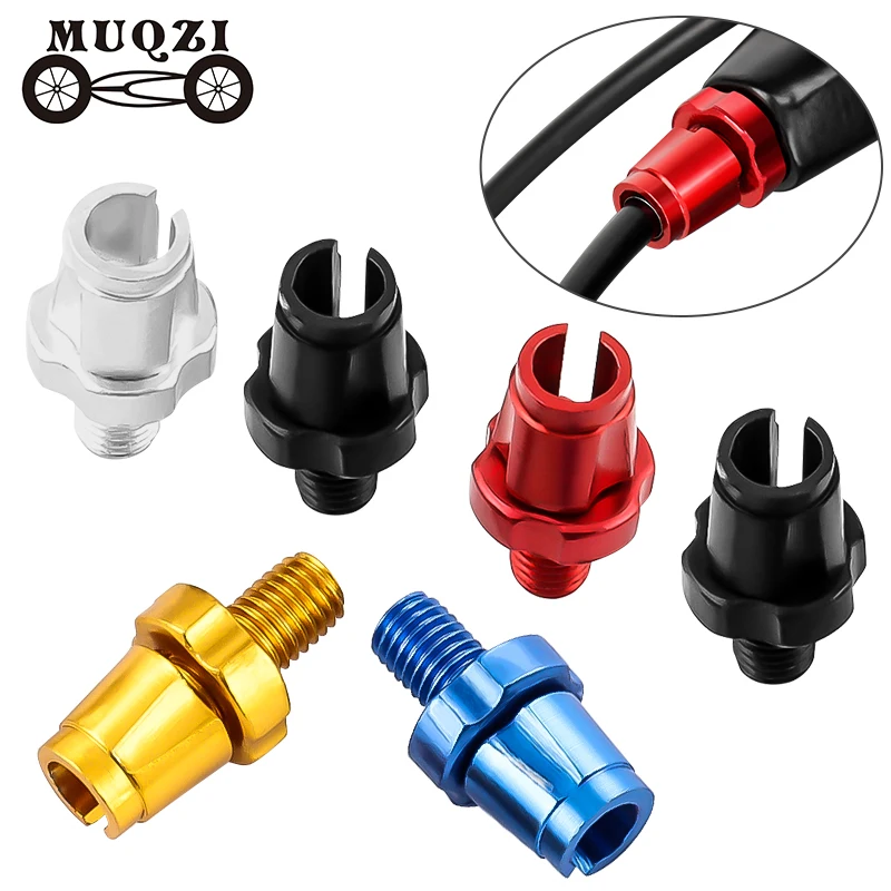 Muqzi 4 Pcs Fiets M10 Brake Handvat Lever Aanpassen Schroeven Fastener Bout Rem Accessorie Zwart Zilver