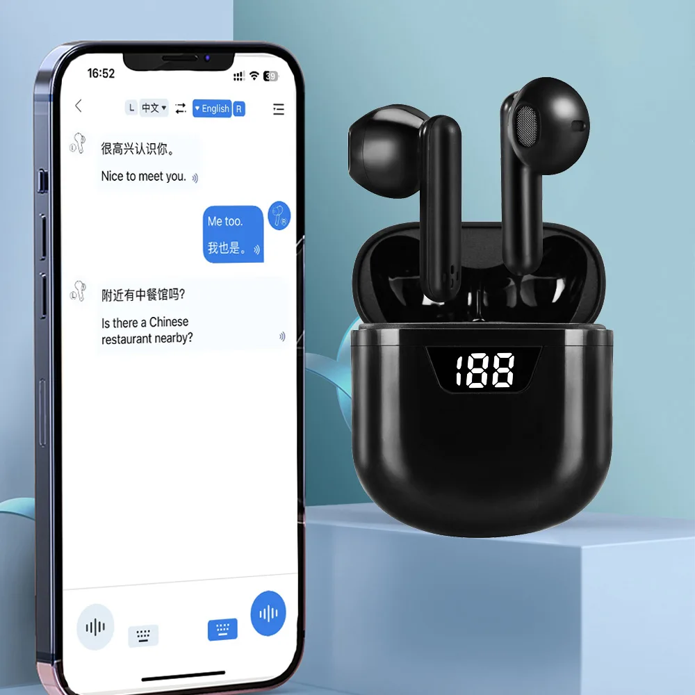 Translator headset languages instant translation intelligent voice translator wireless bluetooth translator headset translator earbuds voice translator language translator translator earphones translation headset