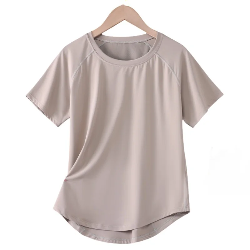 DRUR المرأة تي شيرت رياضي كم قصير سريعة الجافة فضف...