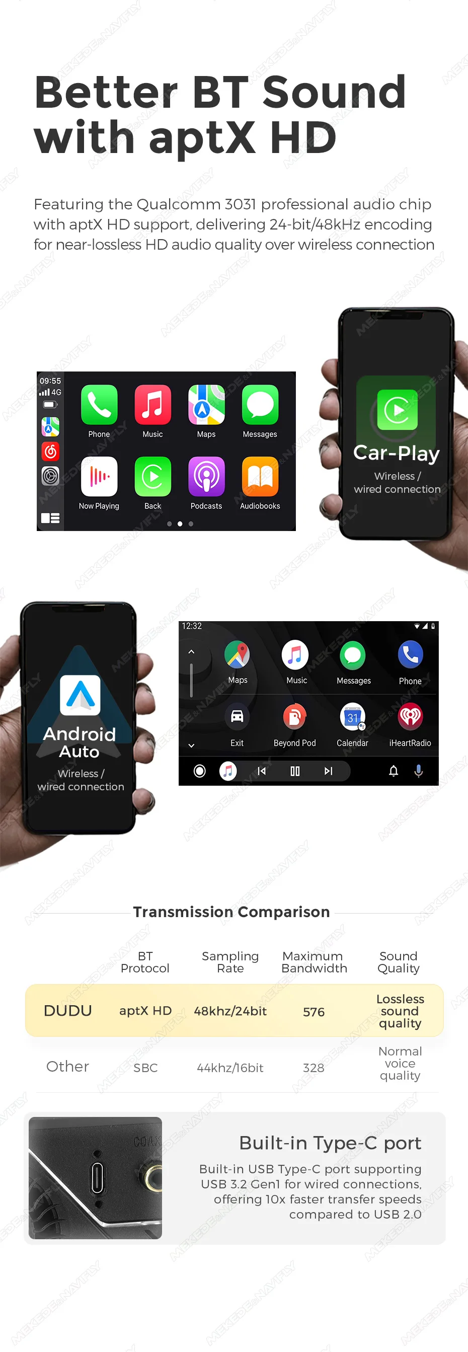 DUDUAUTO DUDU7 Android 13 Autoradio A7870 für Universal VW Volkswagen Passat B6 B7 Golf 5 6 Polo/Skoda Jetta Multimedia Player – Detail 21