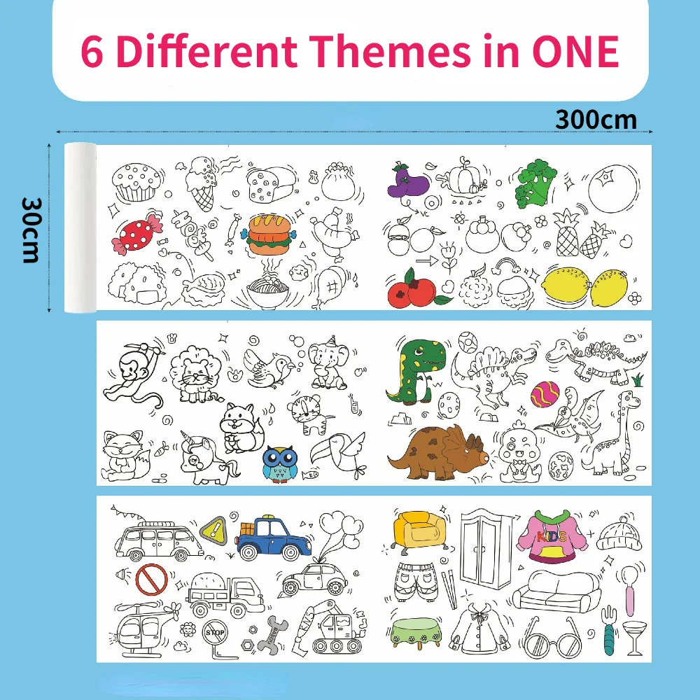 Painting Canvas Children Painting Roll DIY Drawing Early Educational Toys