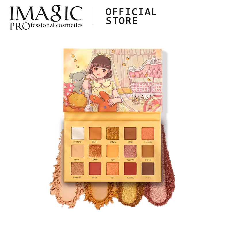 Eye Shadow Eye Shadow Plate IMAGIC Eyeshadow Palette 15 Colors Matte Shimmer Glitter