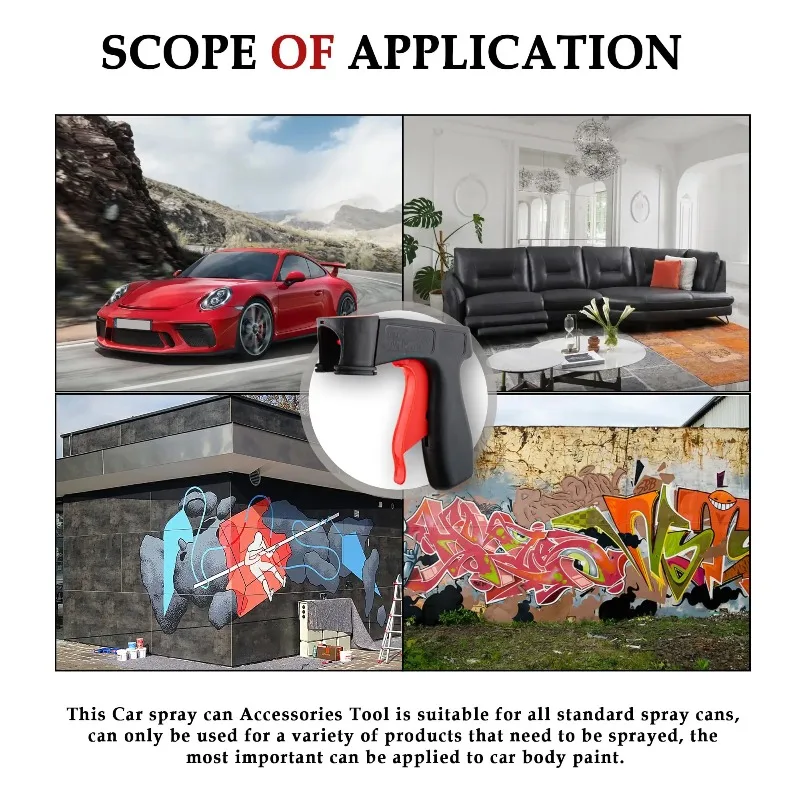 Reusable Spray Can Trigger -Converts Aerosol Cans into Paint Spray Gun for Automotive Repair&DIY Projects, Ergonomic Grip Design