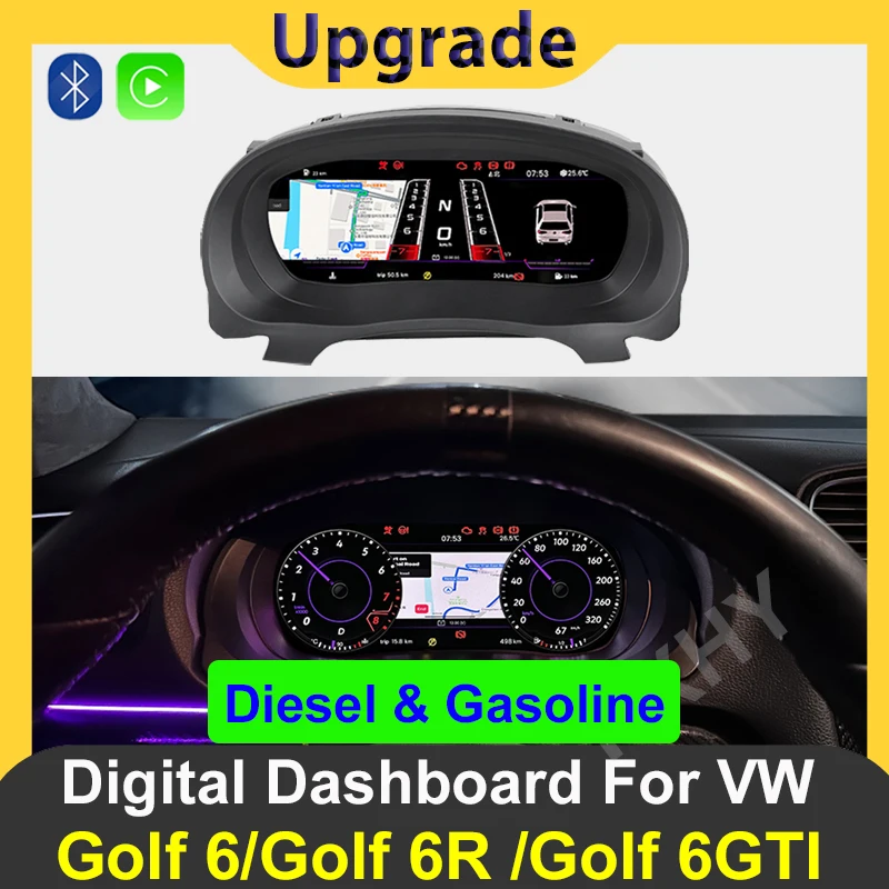 Auto Digital Cluster Instrument Cockpit Per Volkswagen Golf 6 Golf 7 Passat B6 B7 B8 Tiguan Scirocco Lcd Speedmeters Cruscotto