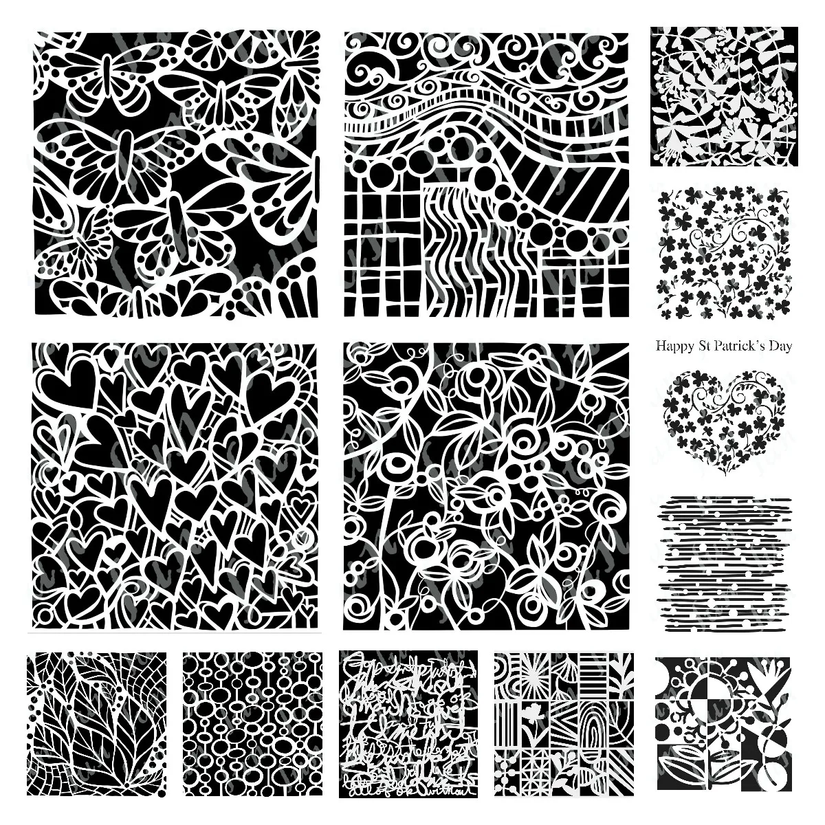 

2024 New Reusable Layering Stencils Handmade DIY Embossing Making Scrapbooking Photo Album Crafts Botanical Rectangles Molds