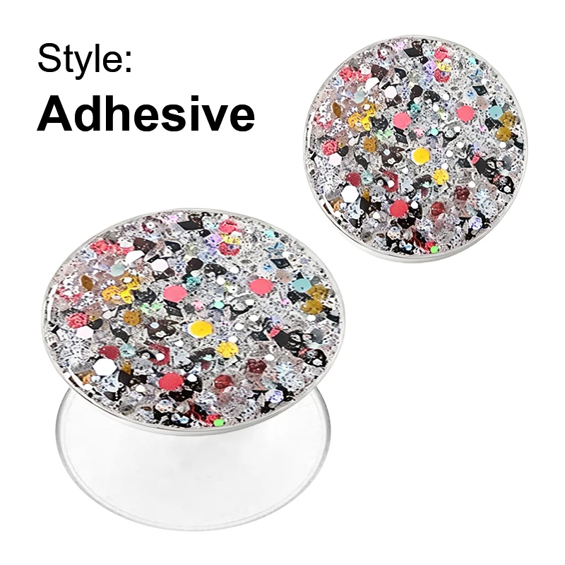 Glitter Foldable Phone Grip and Ring Holder with Adhesive